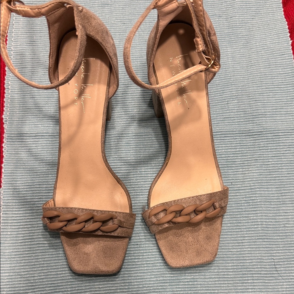 Nicole Miller Brown Heeled Sandals
